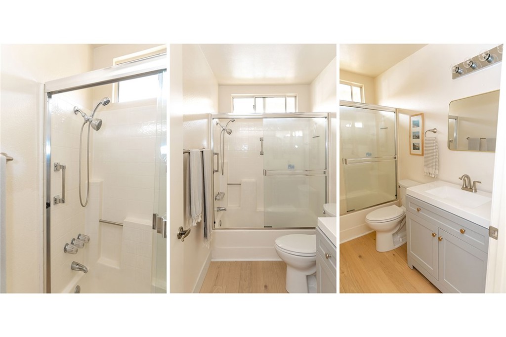 6059 Merion Court Banning, CA 92220 - Photo 48 of 48 a bathroom with a sink toilet a shower and a mirror