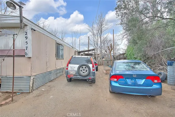a car parked in front of a house