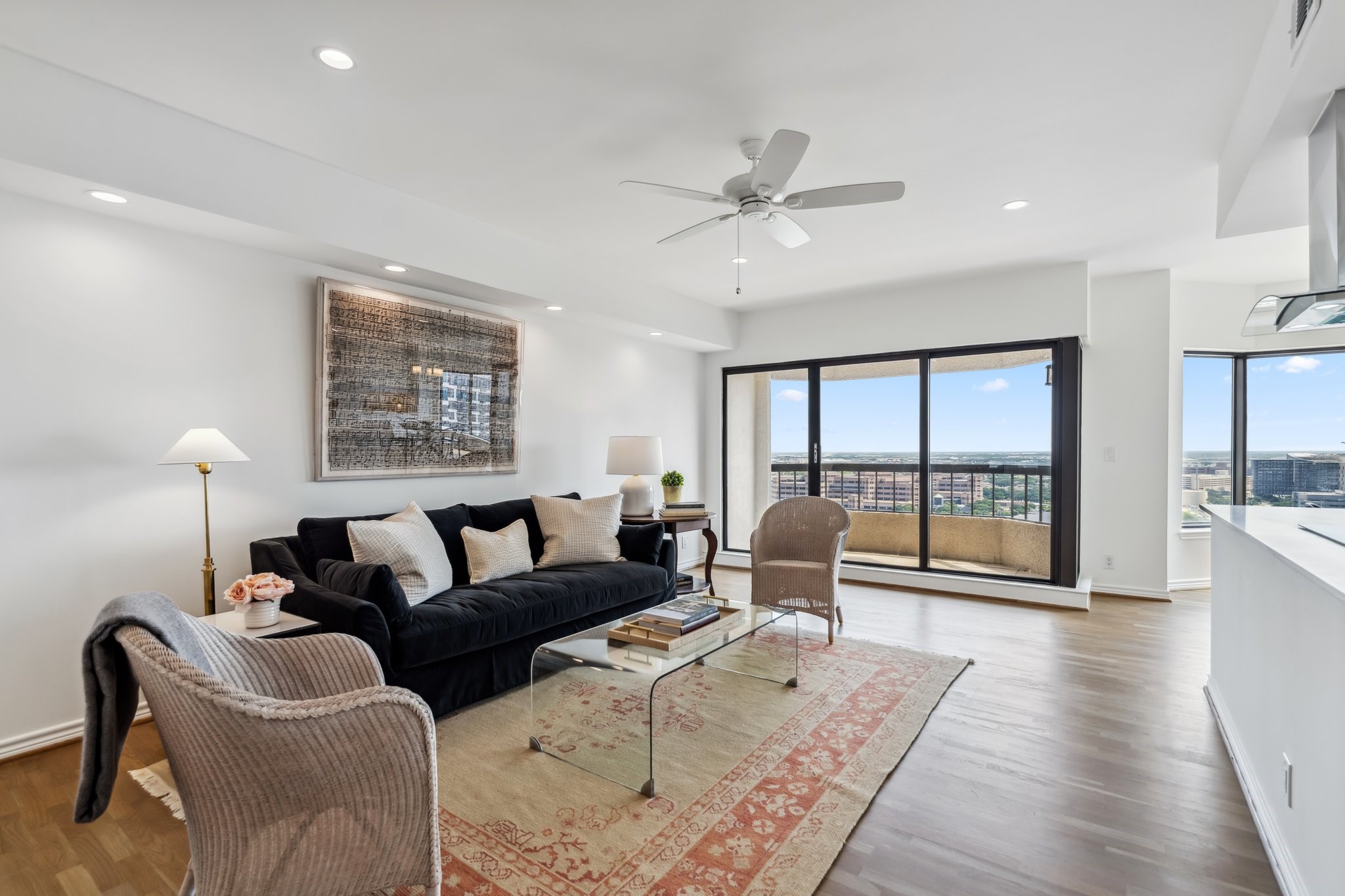 2001 Holcombe Boulevard, Unit 2305 Houston, TX 77030 - Photo 2 of 46 a living room with furniture and a large window with wooden floor