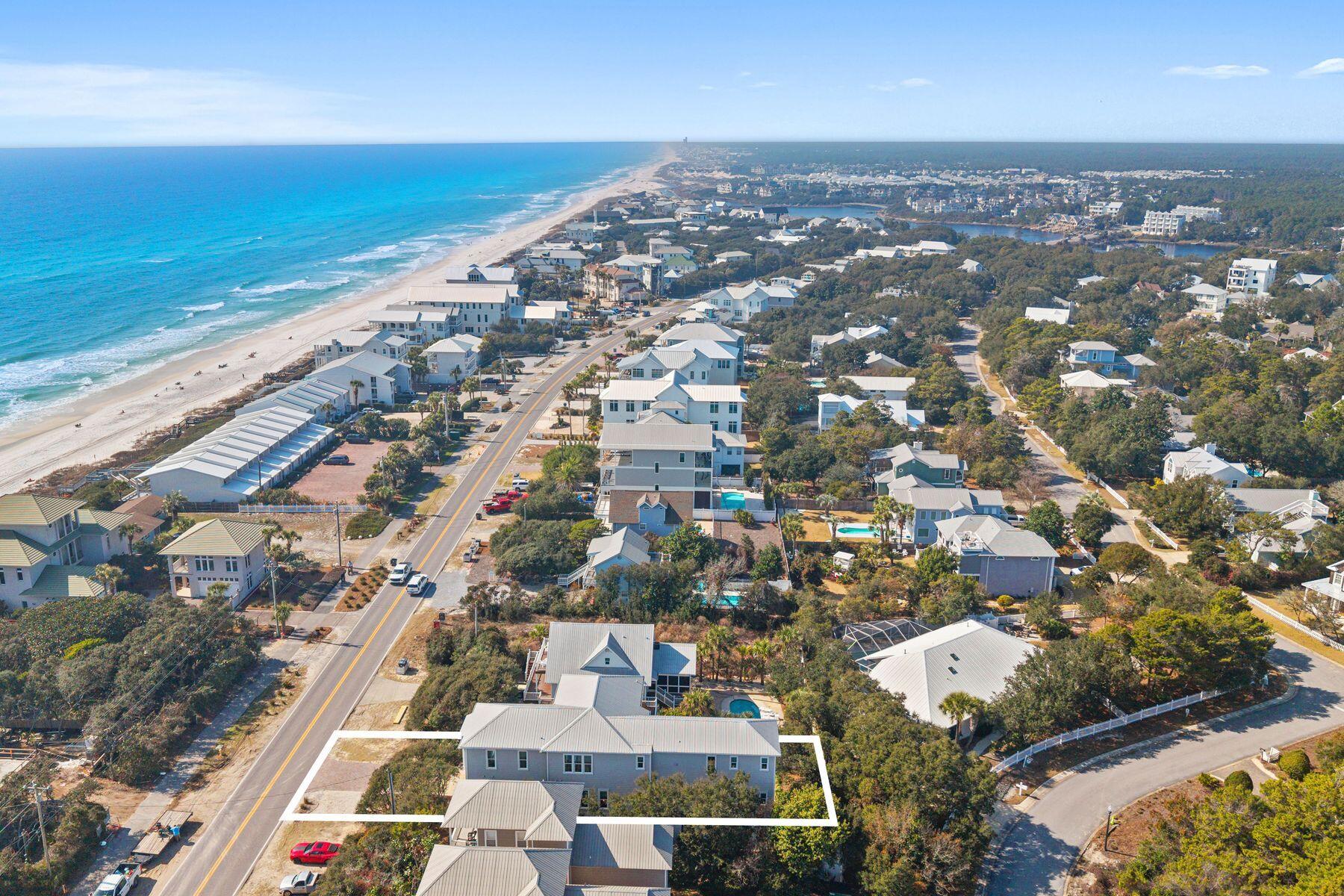 8183 East County Highway 30A Inlet Beach, FL 32461 - Photo 61 of 63 an aerial view of residential houses with outdoor space