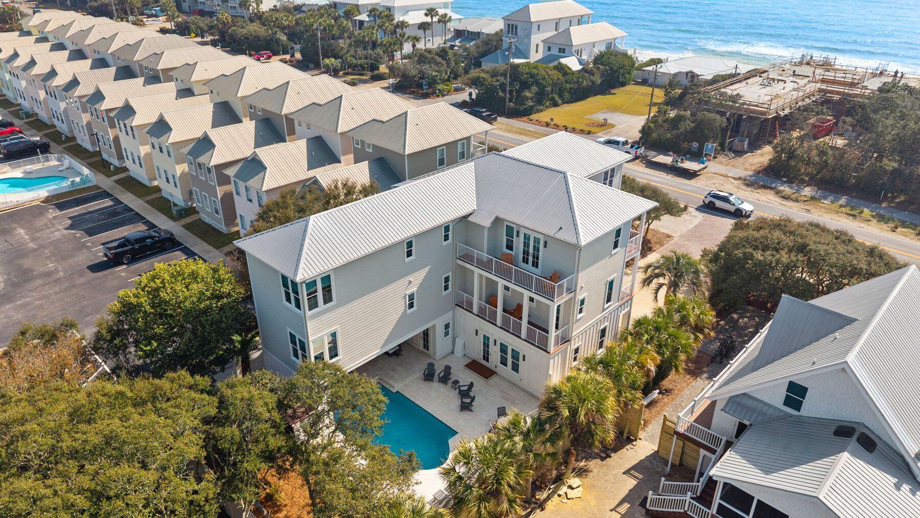 8183 East County Highway 30A Inlet Beach, FL 32461 - Photo 8 of 63 an aerial view of a house