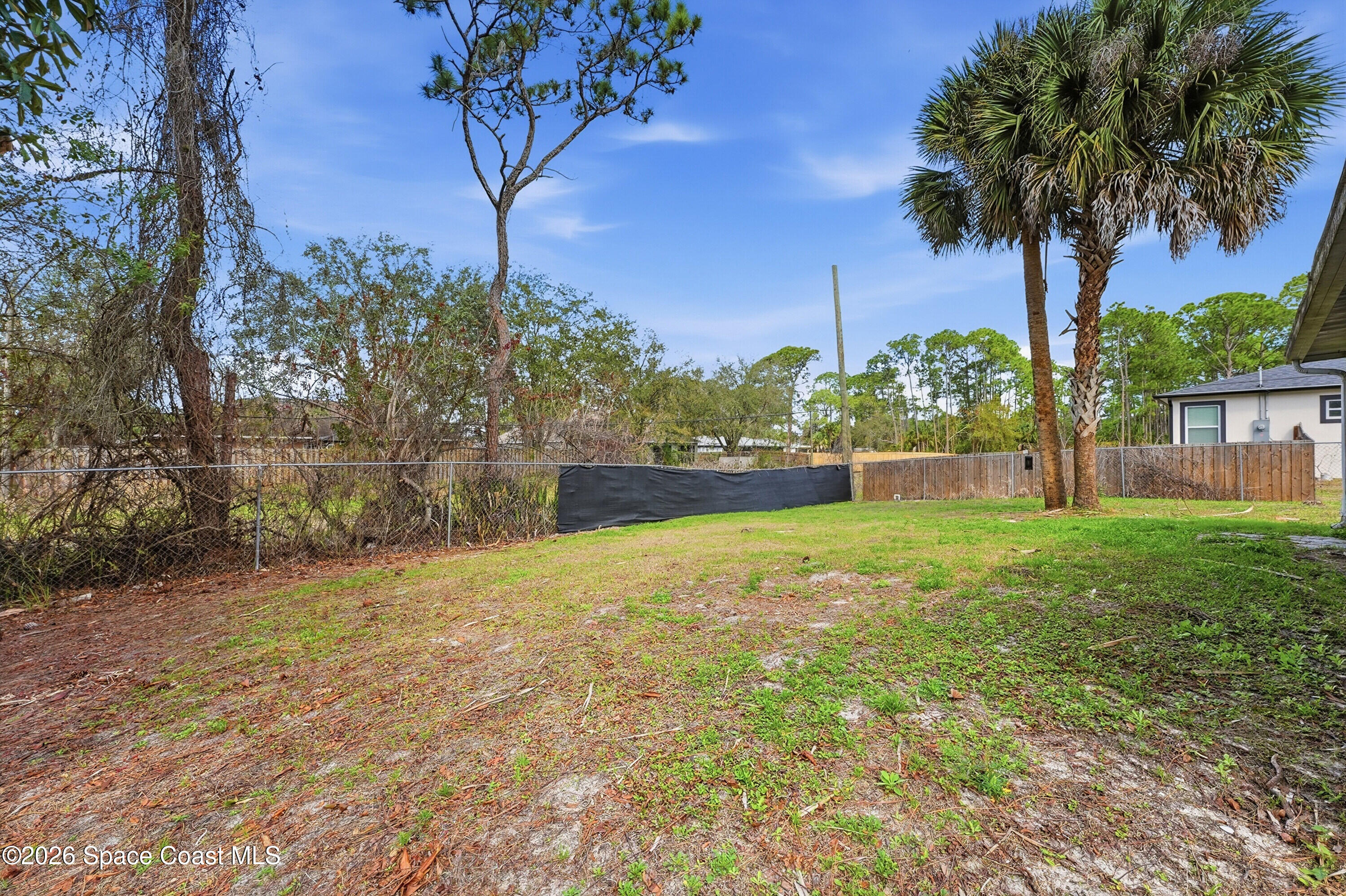 830 Garvey Road Palm Bay, FL 32908 - Photo 35 of 48 a view of a yard with a tree