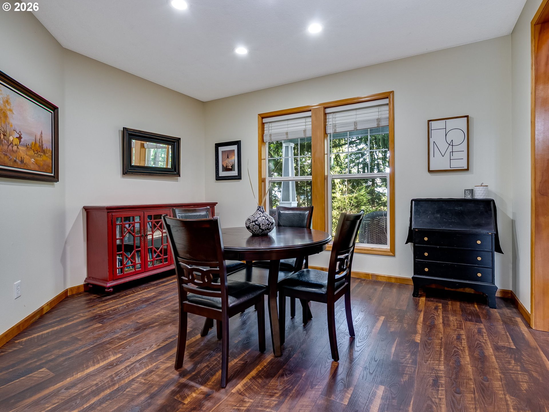 22967 South Day Hill Road Estacada, OR 97023 - Photo 14 of 40 a view of a dining room with furniture window and wooden floor