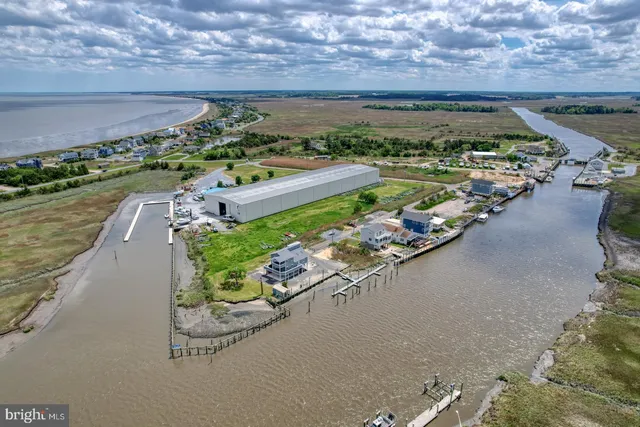 a view of a lake with a city