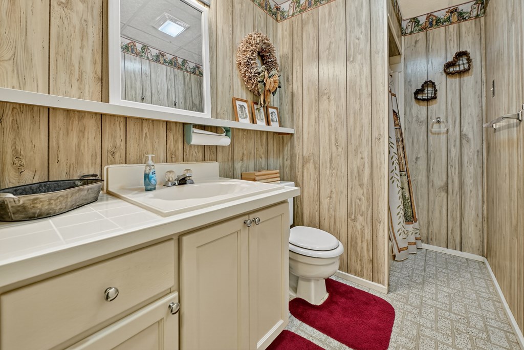 654 Stover Knob Trail Cherry Log, GA 30522 - Photo 23 of 44 a bathroom with a sink toilet and shower