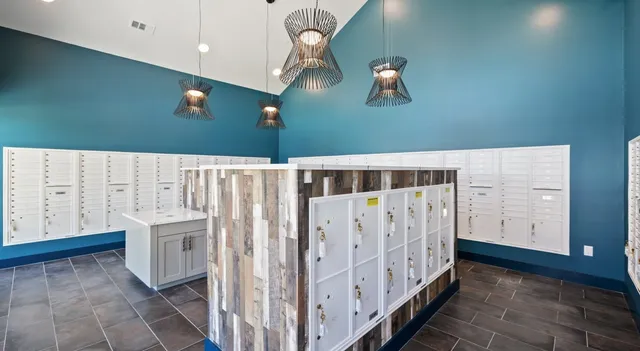 a view of multiple houses with a patio