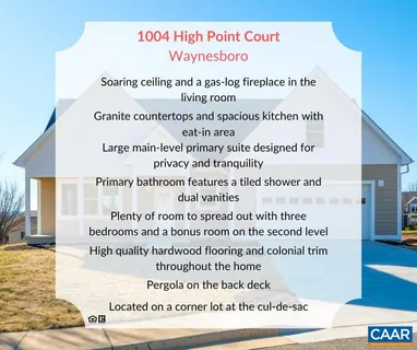 $549,900 | 1004 High Point Court, Waynesboro, VA 22980