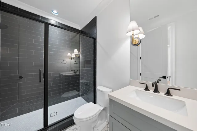 an aerial view of residential house with outdoor space and swimming pool