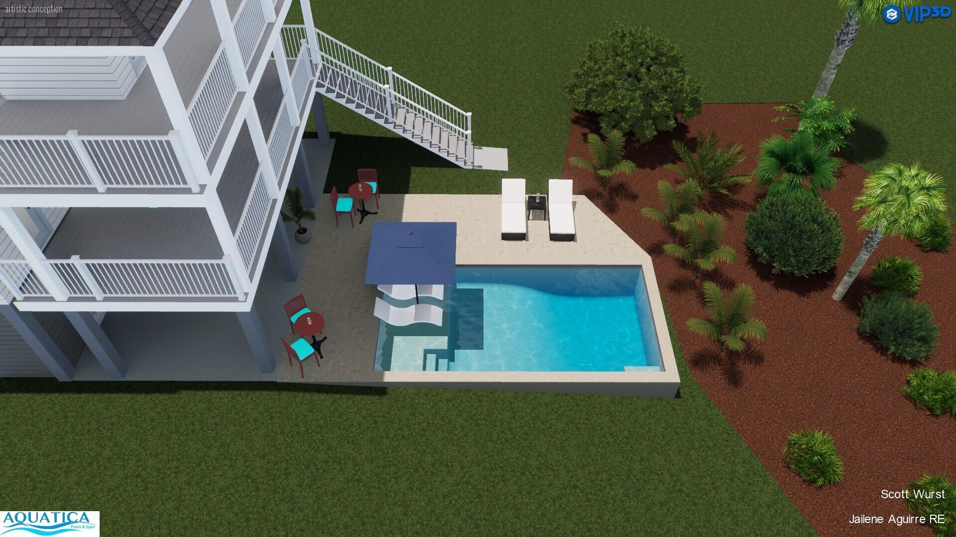 2312 Bucktail Court Mount Pleasant, SC 29466 - Photo 43 of 53 Pool Rendering