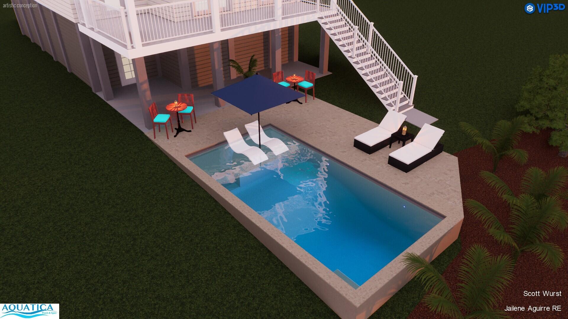 2312 Bucktail Court Mount Pleasant, SC 29466 - Photo 44 of 53 Pool Rendering