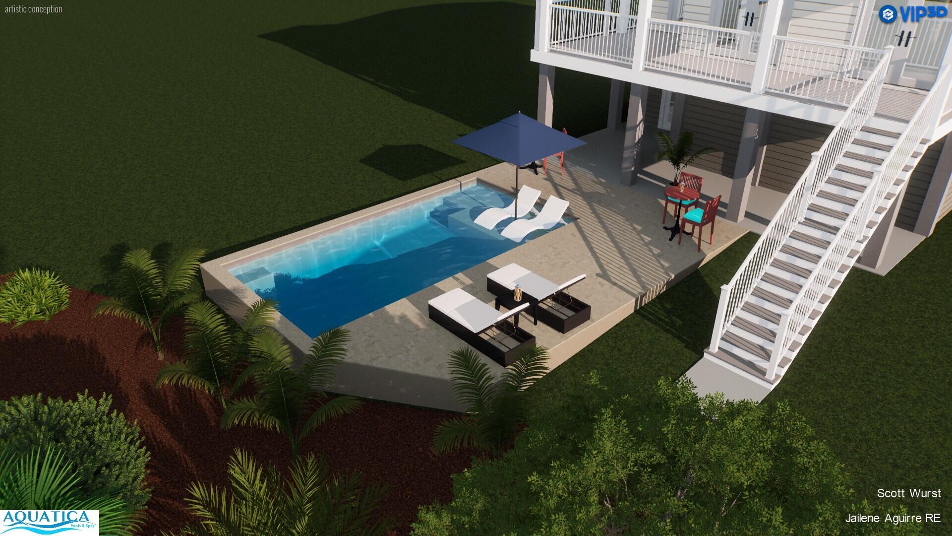 2312 Bucktail Court Mount Pleasant, SC 29466 - Photo 45 of 53 Pool Rendering