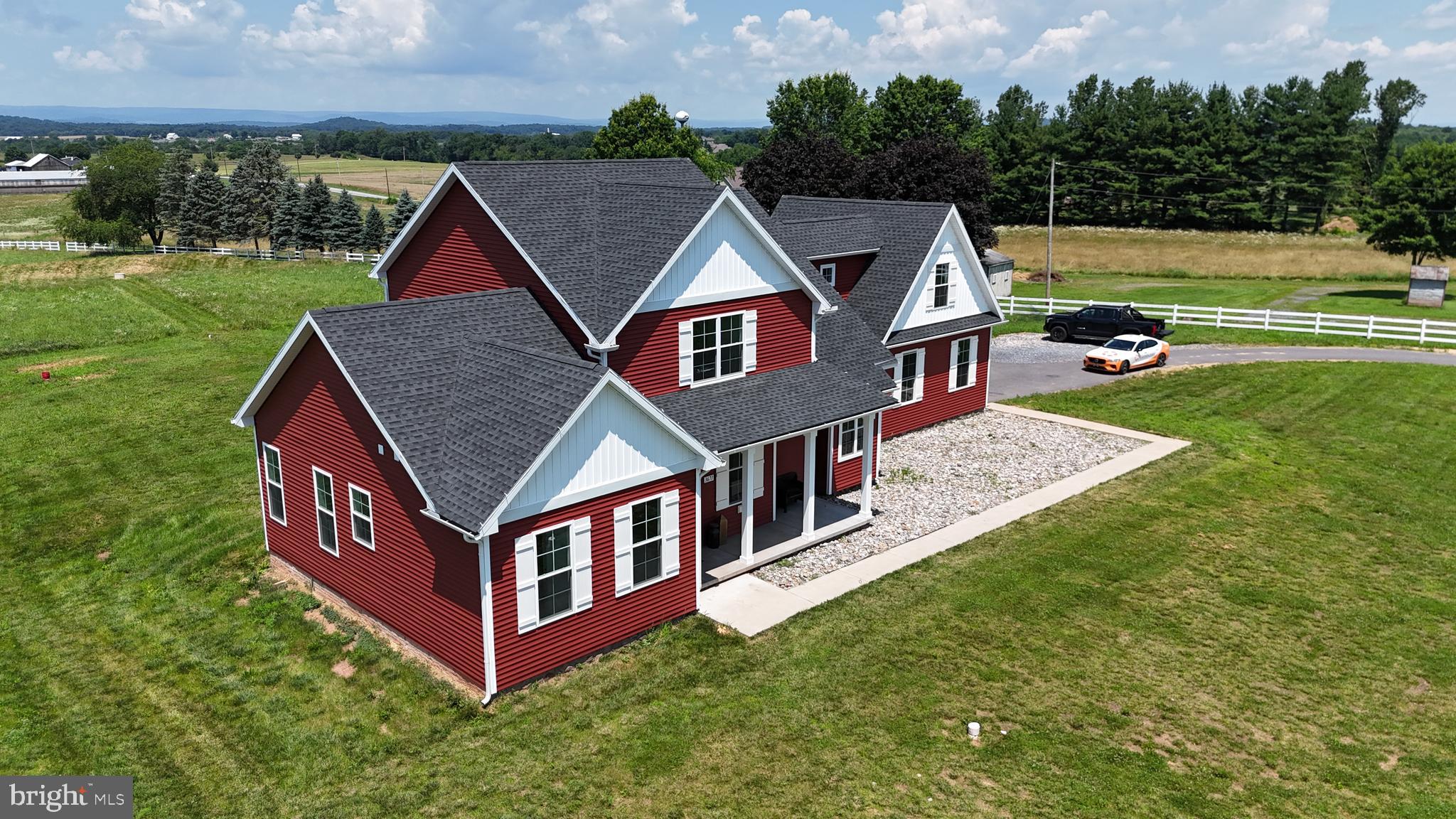 3671 Taneytown Road Gettysburg, PA 17325 - Photo 46 of 57 an aerial view of residential houses with yard and trees