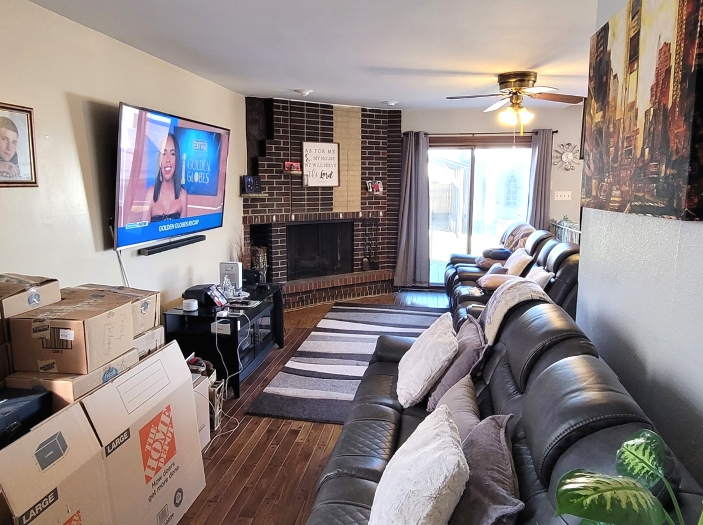 7432 West Gregory Street Chicago, IL 60656 - Photo 9 of 55 a living room with furniture and a fireplace