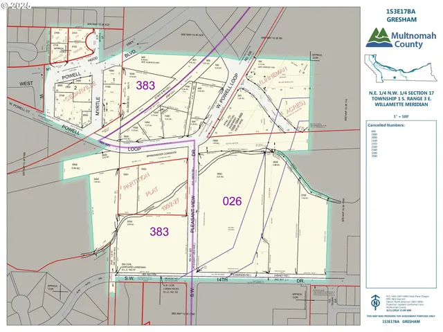 a view of a dry yard with trees