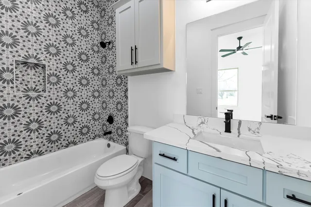 a bird view of a house