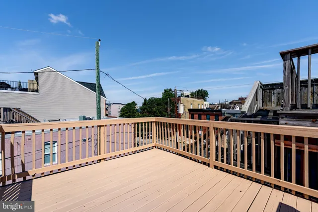 a view of balcony with deck