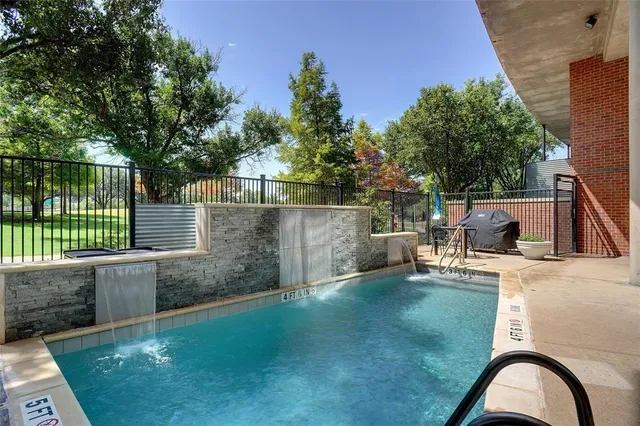 a view of a building and a street