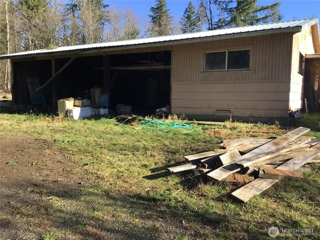 a backyard of a house