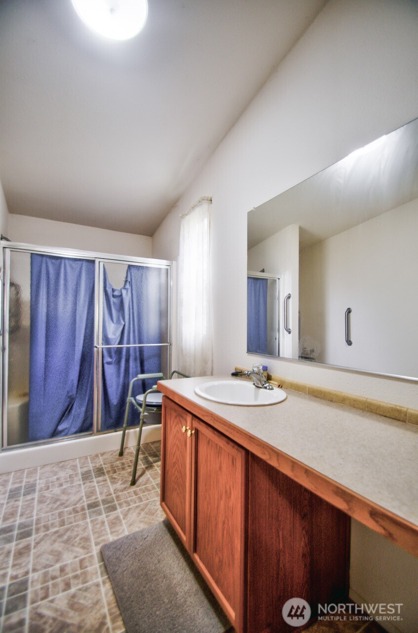 236 Tryon Road Onalaska, WA 98570 - Photo 5 of 40 a bathroom with a sink and a mirror