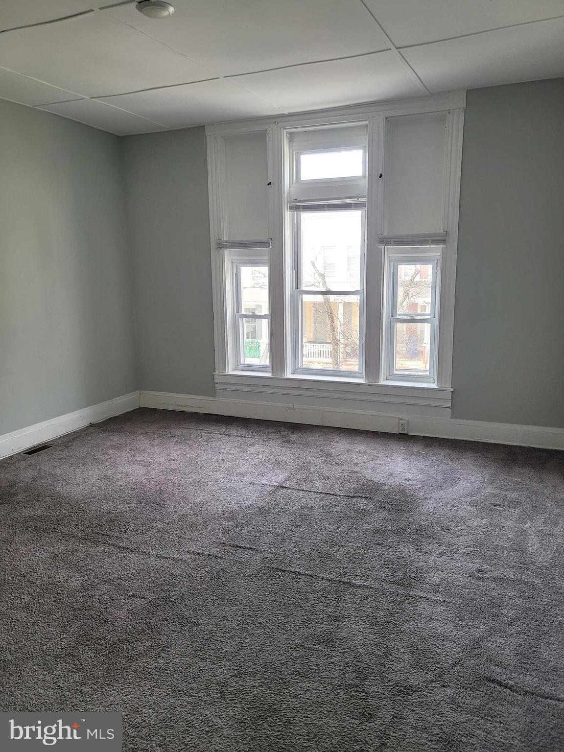 an empty room with a window