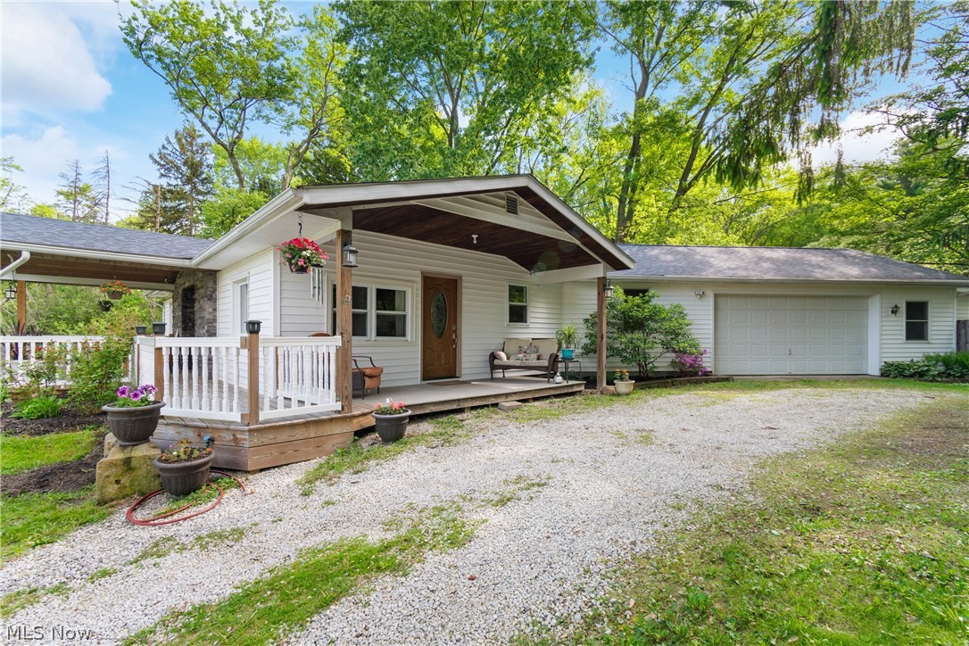 3255 Old Weymouth Road Medina, OH 44256 - Photo 27 of 31 View of front of property featuring a garage and covered porch