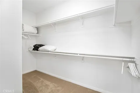 a view of small space with racks on the wall