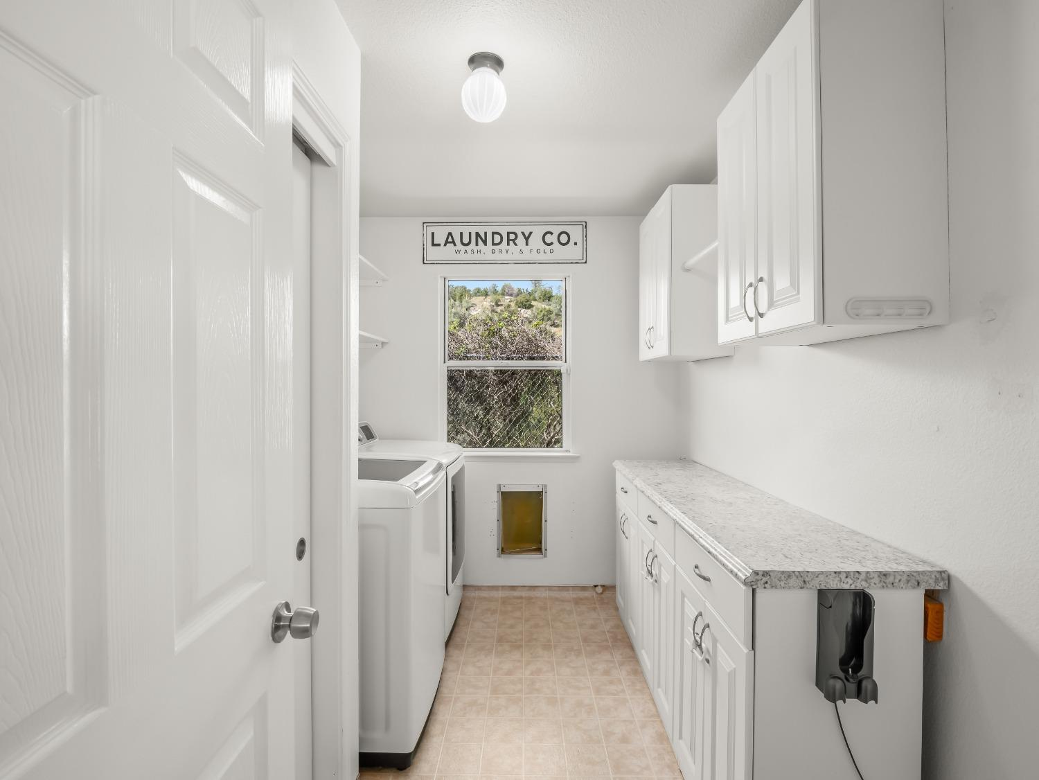 31173 Moccassin Way Coarsegold, CA 93614 - Photo 21 of 48 a kitchen with white cabinets and white appliances