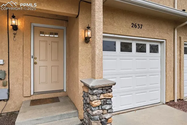 a front view of a house with a window