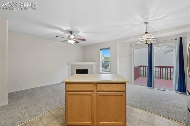 a view of deck with a trees