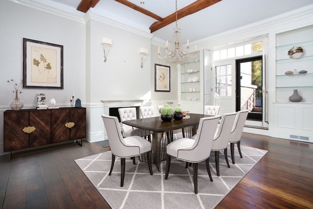 14 Walnut Street Boston, MA 02108 - Photo 19 of 42 a view of a dining room with furniture and wooden floor