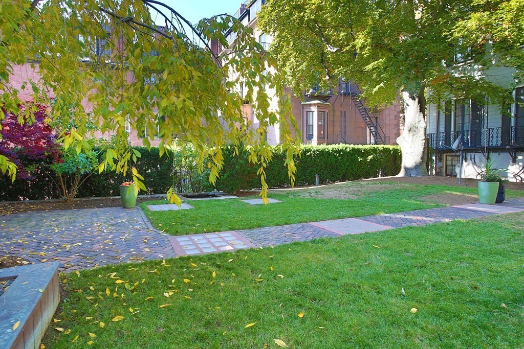 14 Walnut Street Boston, MA 02108 - Photo 40 of 42 a view of a yard with plants and trees