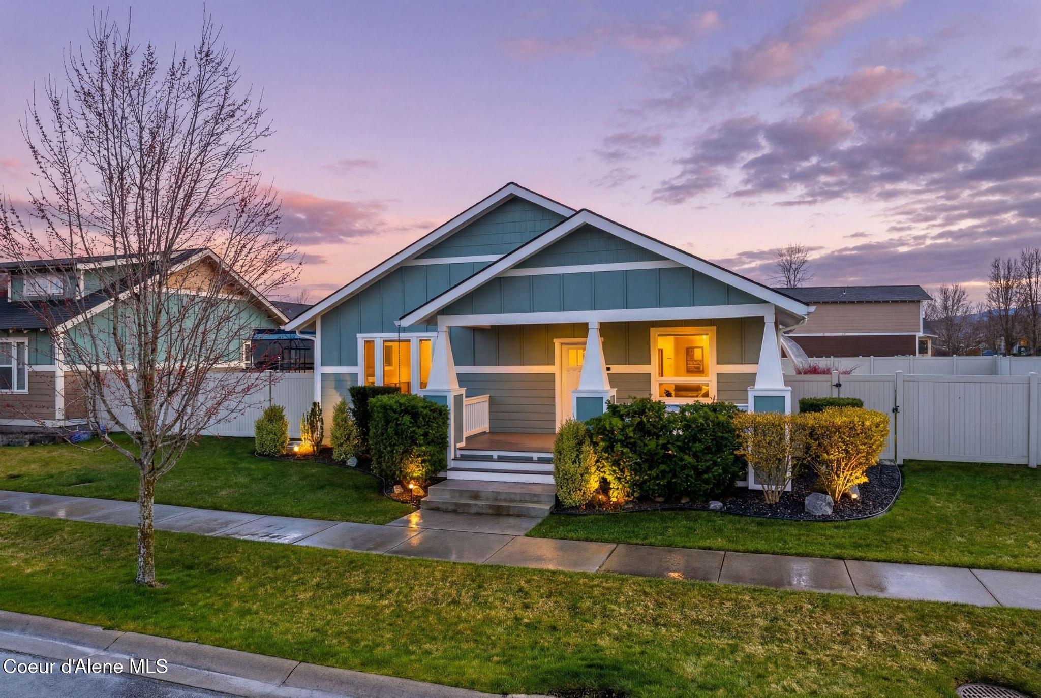3355 North Durrow Loop Post Falls, ID 83854 - Photo 1 of 60 Front of house (Edited to Show Dusk)