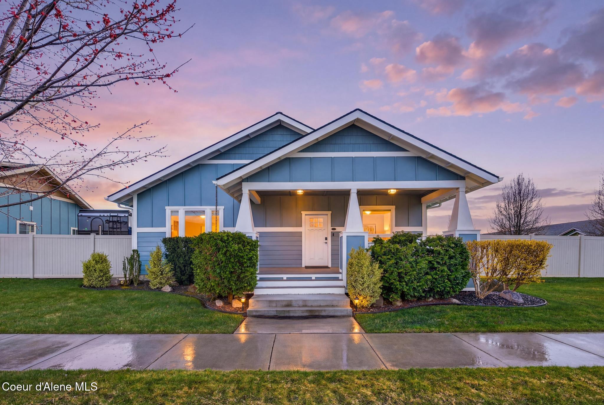 3355 North Durrow Loop Post Falls, ID 83854 - Photo 60 of 60 Front of house (dusk edit)