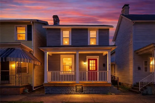 a front view of a house