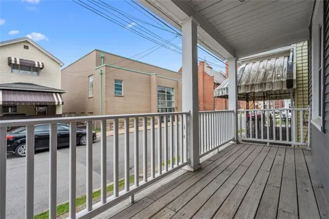 a view of city from a balcony