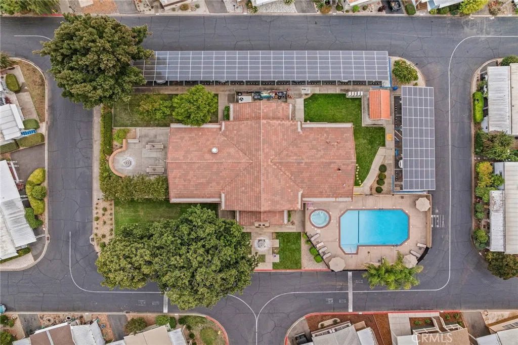 1901 Dayton, Unit 2 Chico, CA 95928 - Photo 48 of 48 an aerial view of a house with a yard and potted plants