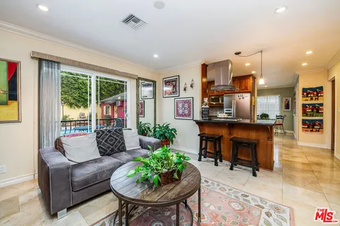 a view of swimming pool from a balcony