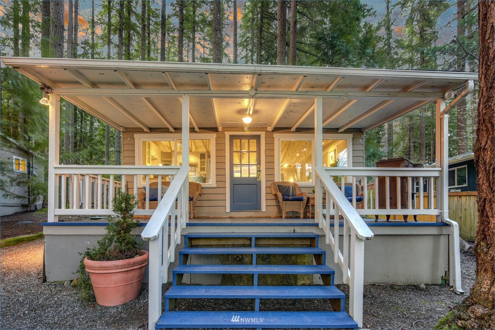 7327 Lake Alice Road Southeast Fall City, WA 98024 - Photo 18 of 35 a view of a chair and tables in the balcony