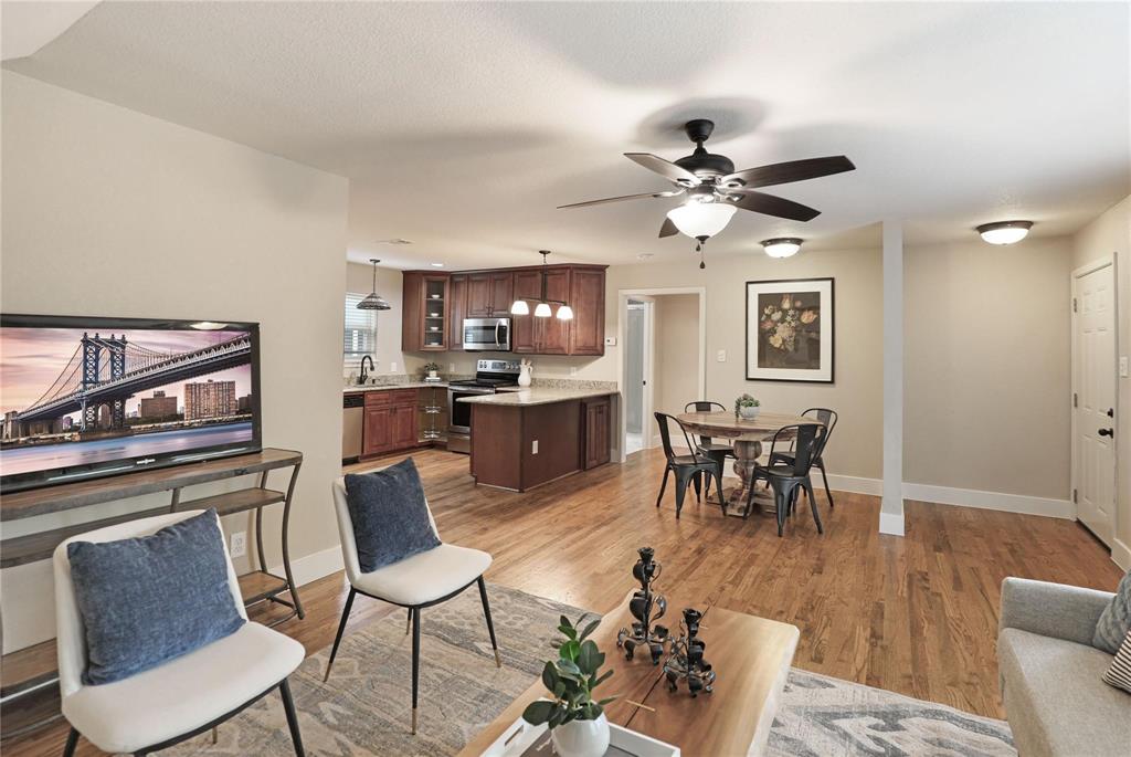 1751 Spring Mountain Road Cross Roads, TX 76227 - Photo 9 of 38 a view of a dining room with furniture and a chandelier