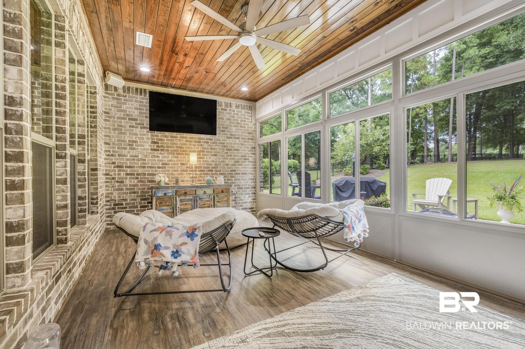 29949 Dolive Ridge Daphne, AL 36527 - Photo 46 of 55 Sunroom featuring wood-finish flooring and a wood plank ceiling