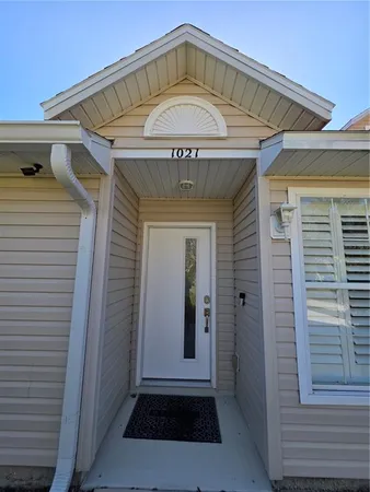 a view of a entryway door of the house