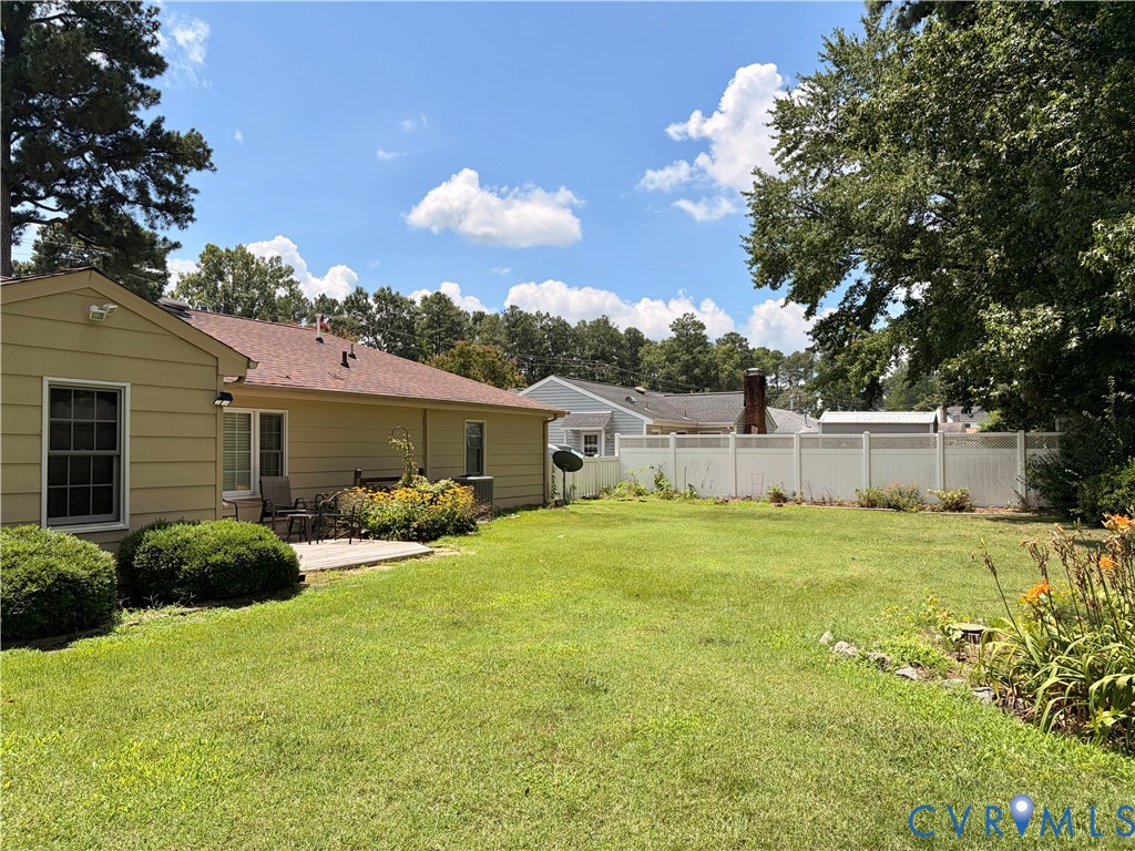 4810 Conduit Road Colonial Heights, VA 23834 - Photo 7 of 9 Expansive backyard featuring a manicured lawn, a w