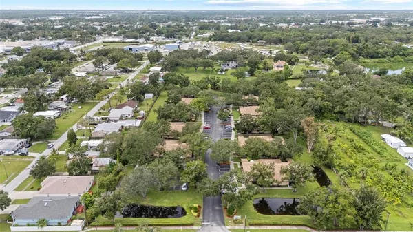 an aerial view of a city