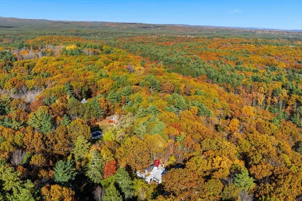 a view of city and mountain