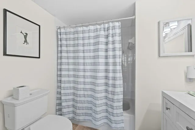 a bathroom with a toilet a sink and a shower