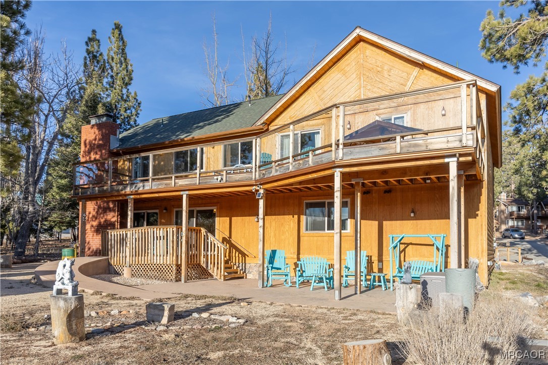 448 Edgemoor Road Big Bear Lake, CA 92315 - Photo 35 of 42 a view of a house with a outdoor space