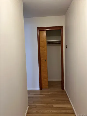 a view of wooden door