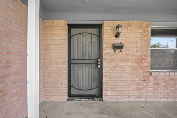 a view of a door of the house