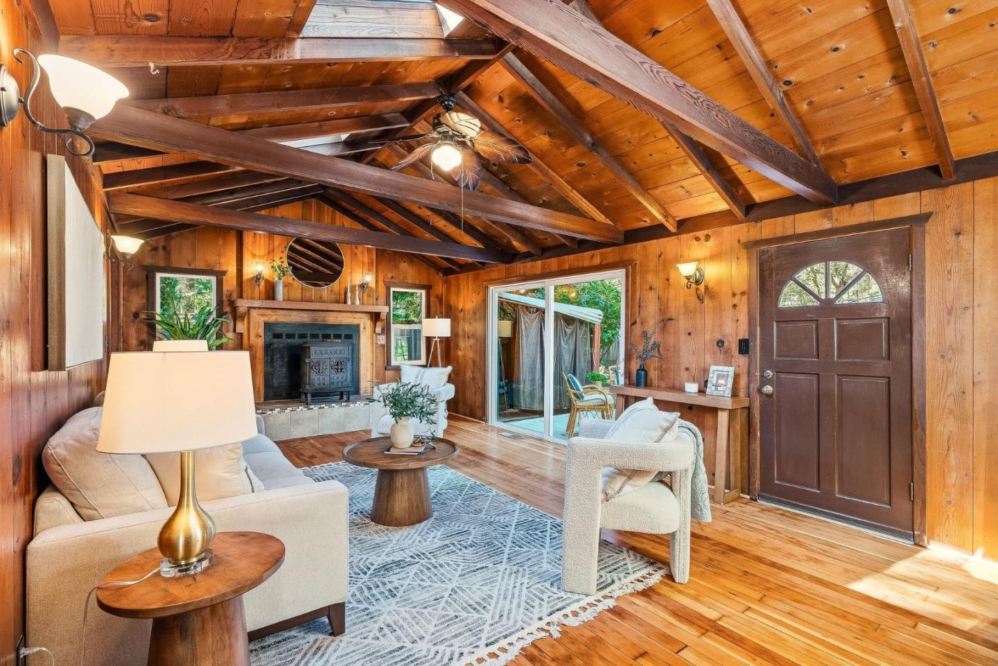 194 Lazy Woods Road Felton, CA 95018 - Photo 16 of 58 a outdoor space with the couches and dining table with the garden view
