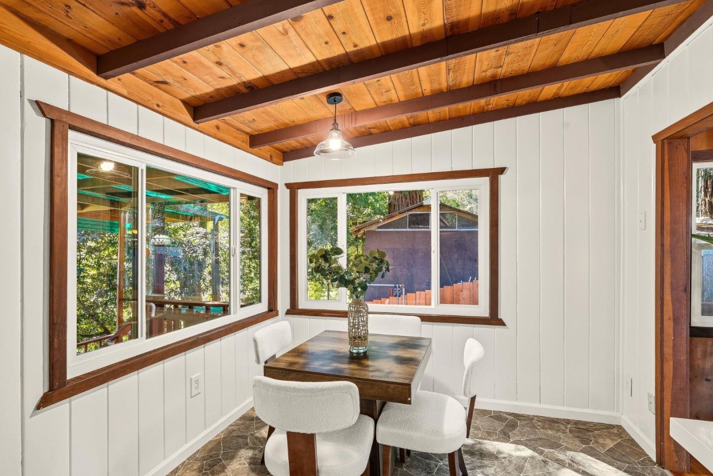 194 Lazy Woods Road Felton, CA 95018 - Photo 27 of 58 a dining room with a table and chairs